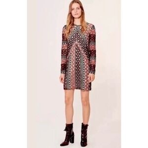 TORY BURCH Beauvoir Guipure Lace Embroidered Crochet Dress Shift Romantic Size 2